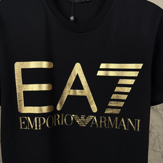 Emporio Armani Ea7 Baskılı Siyah T-Shirt