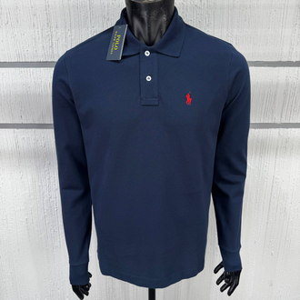 Ralph Laurn Uzun Kollu Lacivert Polo Yaka T-Shirt