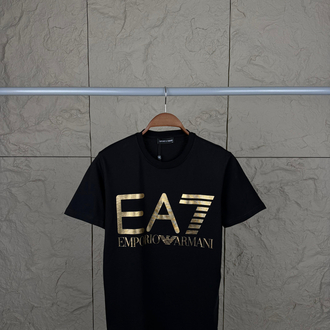 Emporio Armani Ea7 Baskılı Siyah T-Shirt