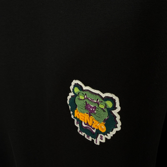 Kenzo Kadife Baskı Siyah T-Shirt