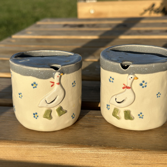Kaz desenli kupa