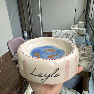 İsim yazılı mama kabı