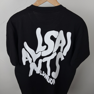 AllSaints siyah rahat kalıp tişört