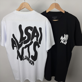 AllSaints siyah rahat kalıp tişört