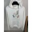 Marka-geniş kalıp-oversıze unisex beyaz hoodie
