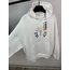 Marka-geniş kalıp-oversıze unisex beyaz hoodie
