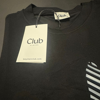 Beymen club büyük baskılı siyah tişört