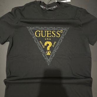 Altın Baskılı Siyah Guess