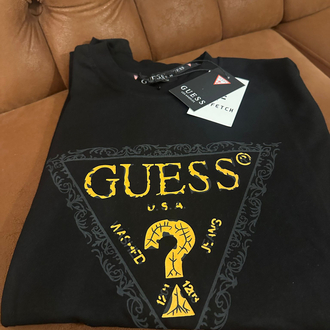 Altın Baskılı Siyah Guess
