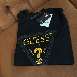Altın Baskılı Siyah Guess