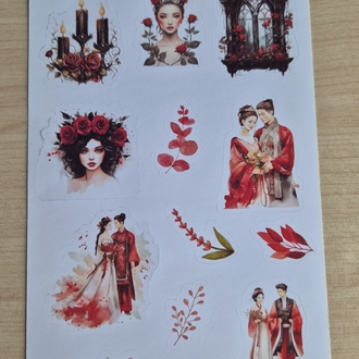Kırmızı Sticker Sayfası