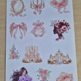 Pembe Sticker Sayfası
