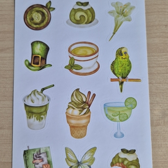 Yeşil Sticker Sayfası