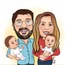 Aile Karikatürü - Dijital Teslim