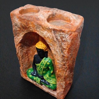 Lotus Pozisyonunda Meditasyon Yapan Buda Mumluk