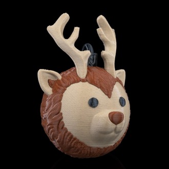 3D Baskı Geyik Yılbaşı Süsü | El Yapımı Yeni Yıl Ağacı Süsü | BUDISHA Design