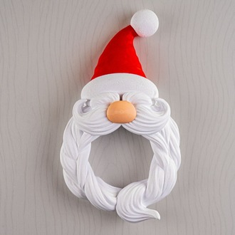3D Noel Baba Kapı Çelengi — “Hoş Geldin” (Budisha)
