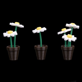 5'li Çiçek Magnet Seti | 3D Baskı Dekoratif Buzdolabı Magneti | Ek Paket Seçenekli