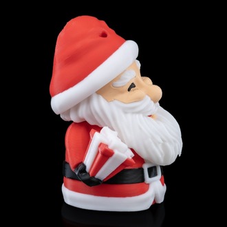 3D Baskı Noel Baba Yılbaşı Süsü | El Yapımı Hediye Tutan Figür