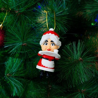3D Baskı Mrs. Claus (Noel Anne) Yılbaşı Süsü | El Yapımı Klasik Noel Figürü