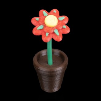 5'li Çiçek Magnet Seti | 3D Baskı Dekoratif Buzdolabı Magneti | Ek Paket Seçenekli