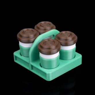 Kahve Bardağı Magnet Seti | 3D Baskı Dekoratif Buzdolabı Magneti | Ek Paket Seçenekli