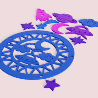 3D Baskı Renkli Rüya Kapanı – Kendin Yap Montaj Seti (İP DAHİL DEĞİLDİR)
