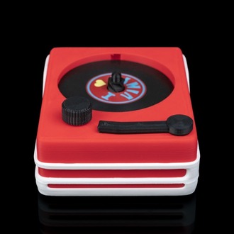  Plak Tasarımlı Bardak Altlığı Seti | 3D Retro Pikap Şeklinde Dispenser