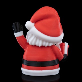 3D Baskı Noel Baba Yılbaşı Süsü | El Yapımı Hediye Tutan Figür