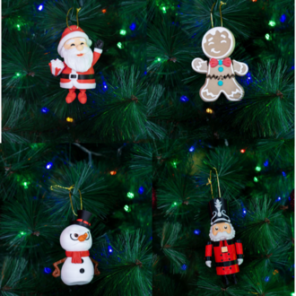 16 Parça Yılbaşı Premium Christmas Koleksiyonu El Yapımı 3D Baskı Süs Seti