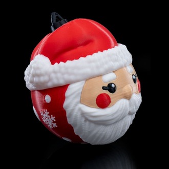 3D Baskı Noel Baba Yılbaşı Süsü | El Yapımı Yeni Yıl Ağacı Süsü | BUDISHA Design