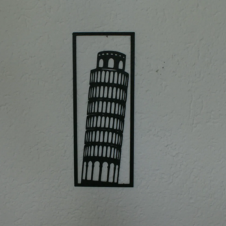 Pisa Kulesi Siluet Duvar Dekoru