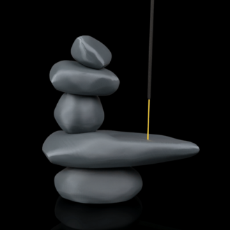 Zen Taşları Tasarımlı Tütsülük | Minimal Dekoratif Çubuk Tütsü Tutucu
