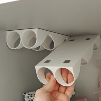 2 Gözlü Rulo Tutucu | Tavan veya Dolap Altı Montajlı 3D Organizer