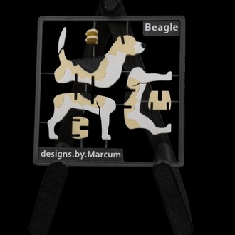 Beagle Köpeği 3D Maket | Sevimli Koleksiyon Figürü
