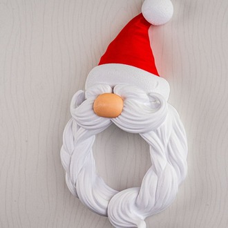3D Noel Baba Kapı Çelengi — “Hoş Geldin” (Budisha)