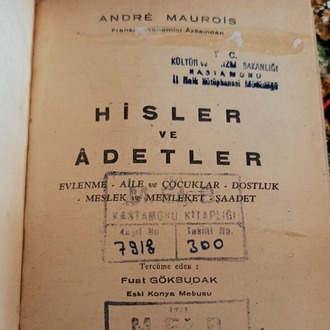 HİSLER VE ADETLER