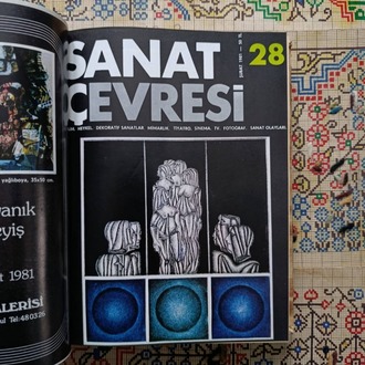 SANAT ÇEVRESİ / 1981 yılının 12 sayısı birlikte, ciltli