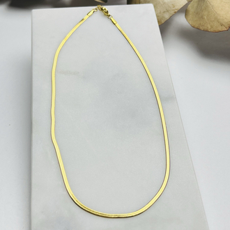 Yassı model çelik italyan zincir kolye (40 cm) * 