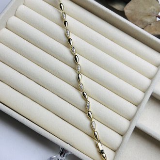 Özel seri damla model bir taşlı bir düz bileklik