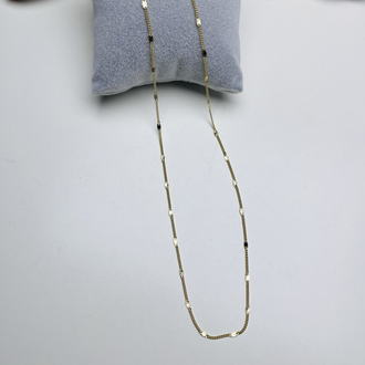 Özel seri pul detaylı zincir kolye - 45 cm