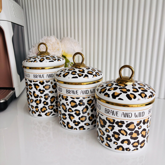 3lü leopar kavanoz