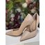Bej ince topuk stiletto