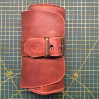 Deri EDC Alet Rulosu – Deri & Süet – 5 Cepli Çakı/Multitool