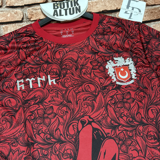 Yetişkin Türkiye Vişne Ton Bozkurt Forma Kurt Desenlş