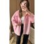 Pembe Oversize Tensel Gömlek