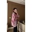Pembe Oversize Tensel Gömlek