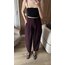 Bordo Şalvar Bağcıklı Pantolon