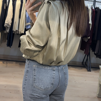 Premium  Saten pileli ceket 