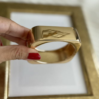 Kare gold kelepçe bileklik